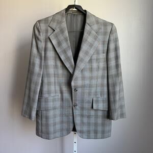De Alfredi sz L gray blue plaid Vintage Blazer‎